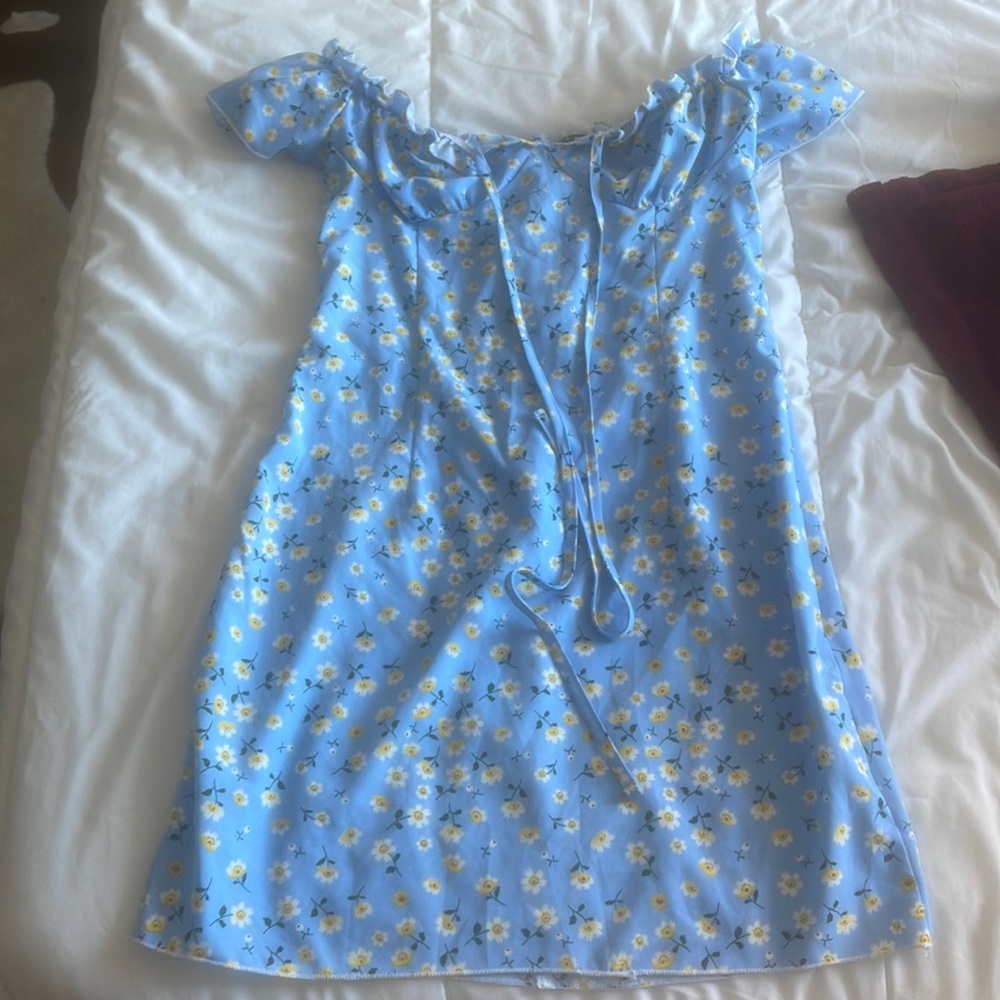 Blue floral dress